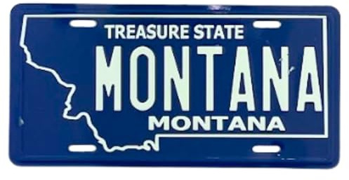 Montana License Plate Magnet for Fridge, Unique Collectible Keepsake, 3.5 x 1.75 Inches