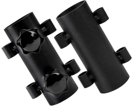 OFFSCH 2pièces Support De Tige De Tente Réglable Base De Mât De Parasol De Camping Support Fixe Tube De Poteau Auvent Coupe-Vent Fournitures De Tente