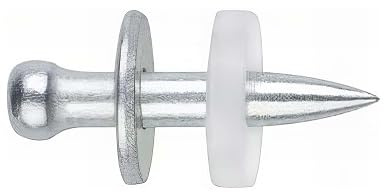 100 clavos de cabeza para hormigón, 3,7 x 27 mm, con disco de 23 mm, 2 mm, acero, apto para tornillos Würth Berner DeWALT Spit