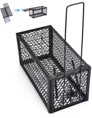 CHUNZHILAI Rat Cage Trap Folding Humane Rat Trap Mouse Trap Squirrel Trap Small Live Animal Trap Mouse Voles Hamsters Live Cage Rat Trap for Indoor Outdoor