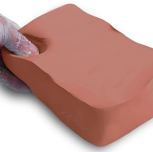 JOAWSOME Air-Dry Hardening Modeling Clay Natural 2.2Lbs, Non-Toxic All-Purpose Compound Modeling Sculpting Clay (Terracotta)