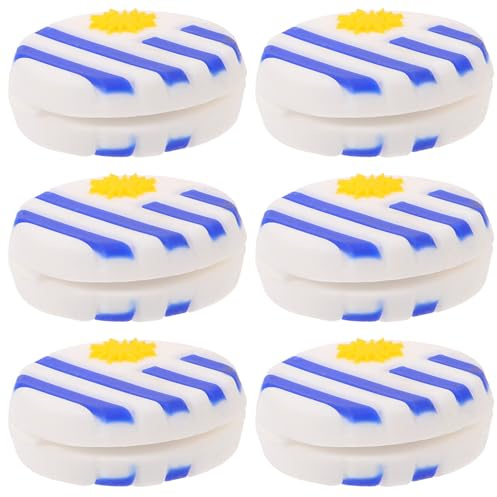 Mikinona 6 Pezzi di Ammortizzatori da Tennis in Silicone Bandiera Uruguaiana Piccoli Smorzatori di Vibrazioni per Racchette da Tennis Accessori Leggeri e Facili da Installare