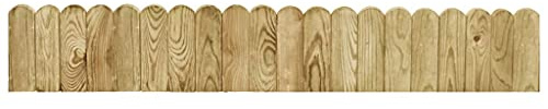 Bordure de clôture de jardin - Vert - 120 cm - En pin imprégné - Pour cour, parterres de fleurs et aménagement paysager