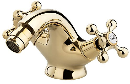 Retro Two Cross Handles Bidet Toilet Mixer Tap Bath Sanlingo Gold
