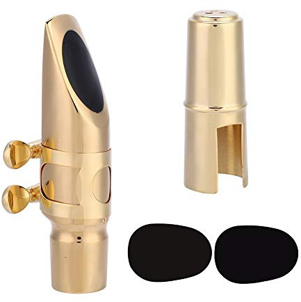Bocchino per Eb Sassofono Alto, 6C Bocchino in Metallo e Copertura per Bocchino e Pad dei Denti per Sassofono