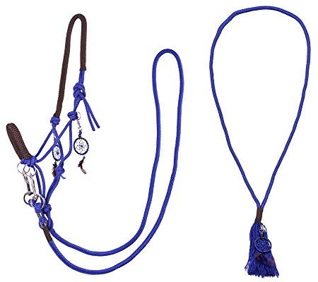 QHP Liberty - Cabestro de nudos, color azul cobalto (Shetty)