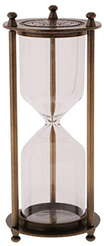 Tubayia Reloj de Arena Retro vacío con Marco de Metal, Adorno para Regalo, decoración Principal, decoración de Oficina
