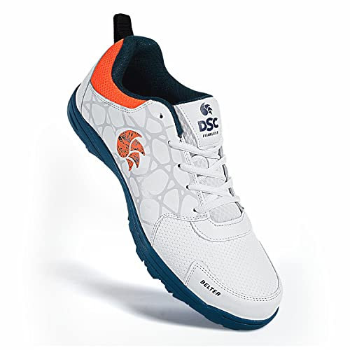 DSC Belter Cricket Shoes | Teal Blue | for Boys and Men | Eva Sock Liner | Lightweight Outsole | Durable | 11 UK, 12 US, 45 EU