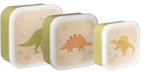 Sass & Belle Desert Dino Lunch Boxes - Set of 3