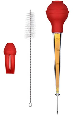 Turchia Baster Large | Pompa per spezie con spazzola per la pulizia - Elementi essenziali per cucinare in casa e arrostire il