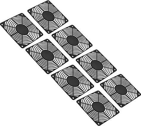 PATIKIL 120mm Ventola Filtro, 8pz ABS Plastica Ventilatore Griglia Protezione Protezione per Ventola Protezione Copertina Fai-da-Te, Nera