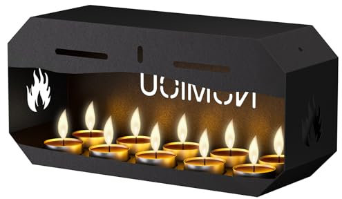 Four à bougie chauffe-plat pour 10 photophores | Métal haute sécurité, design unique et chaleur agréable | Chauffage de bougie | Four de table | Four à bougie | Cheminée à bougie