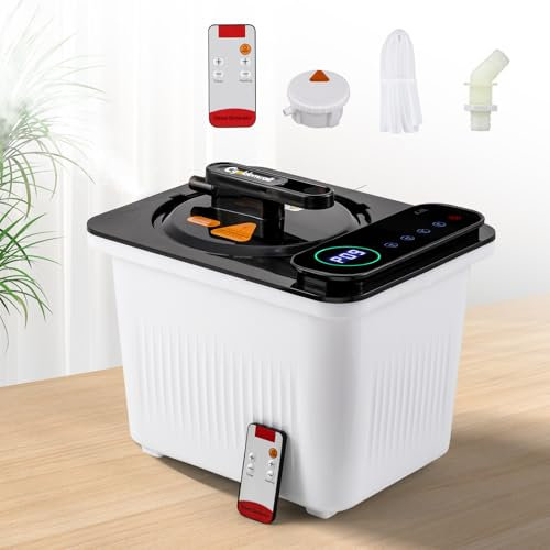 CGOLDENWALL Sauna à Vapeur Portatif 4L, Générateur de Vapeur avec 10m Télécommande, Contrôle par Écran Tactile, Adapté à Tente de Sauna, 2000W