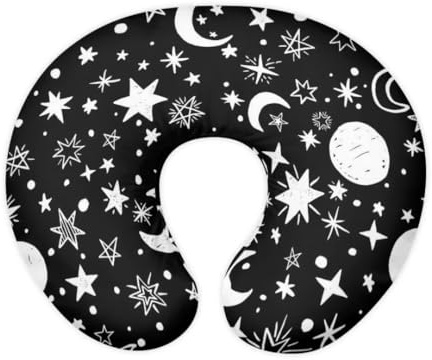 Jeiento Moon Stars - Federa per cuscino da allattamento, per neonati e bambini, ultra morbida, a forma di U, sfoderabile