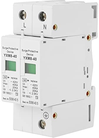 Dispositif de Protection Contre Les Surtensions 40KA 2P 220 V adapté pour Protéger Le Système électrique DC 420 V et Les Appareils électriques encontre Le Tonnerre et Les
