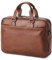 DRAKENSBERG Leder Aktentasche 'Aurelio' für Herren, 2 Hauptfächer, luxuriöse 16 Laptoptasche für Büro, Arbeit, Reise, 11L - Kastanien-Braun, DR00502