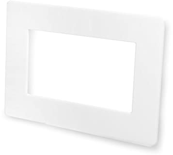 Double Light Switch Surround Acrylic Finger Plate Panel Socket (Matt White)