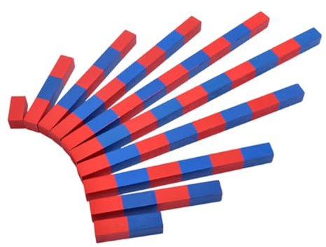 WESIEVYA Barras De Madera Educativas Montessori para Contar y Colorear Juguetes Matemáticos Infantiles para Niño Niña Edad Preescolar Ayuda Didáctica Montessori para Aprendizaje Temprano
