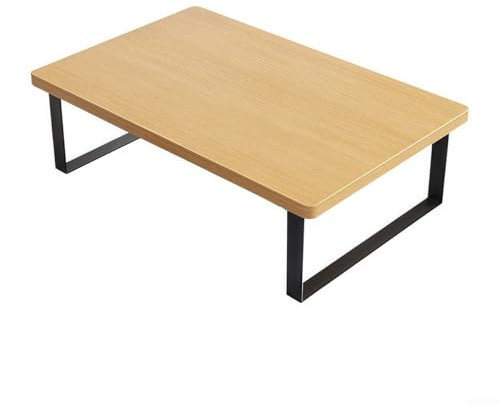 Supporto per forno a microonde da cucina, struttura in legno e metallo, organizer con piedini antiscivolo, design salvaspazio per fornelli a induzione, 30,5 x 40,6 x 8,6 cm (giallo)