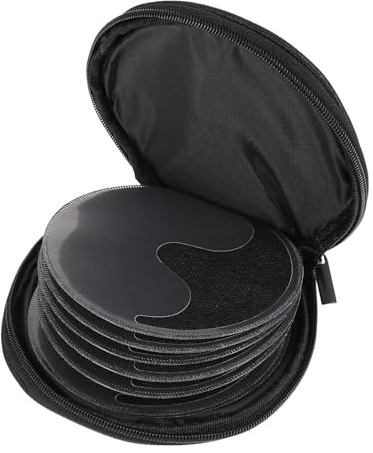 SAFIGLE Organizer per CD Rotondo in Nylon Spesso e Resistente, Chiusura Lampo e Clip Interna, capacità per 20 Dischi, per Uso in Auto e Ambienti Interni