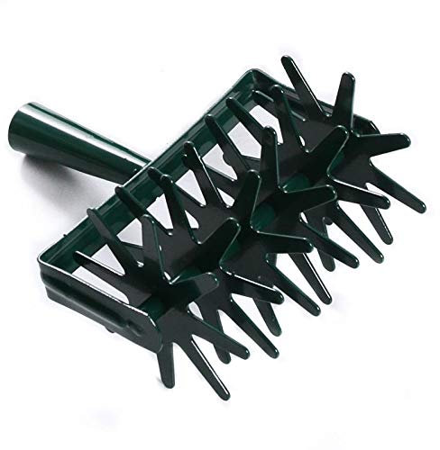 rg-vertrieb Gartenfräse, Bodenkrümler - Sternfräse aus Stahl, Manuell, Grün, 20 cm Breite, 25 cm Länge