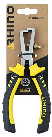 RHINO - Alicates pelacables manual de 160 mm - Fabricado en acero de alta calidad - Mango ergonómico - Longitud 160 mm - Alta calidad - Garantía de por Vida