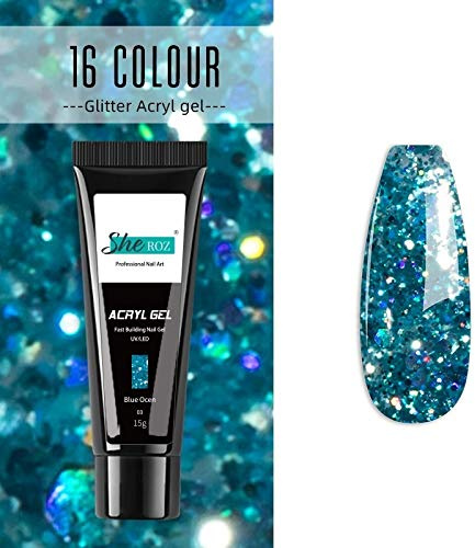 Builder Gel Jelly Crystal Nail Art Glue Quick Extension ACRYL GEL - 03 Blue Ocean