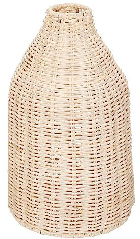 Atmosphera - Jarrón Seav Metal y ratán - H26 cm