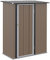 Outsunny 5ft x 3ft Metal Garden Storage Shed, Outdoor Tool Shed with Sloped Roof, Lockable Door for Tools, Equipment, Brown