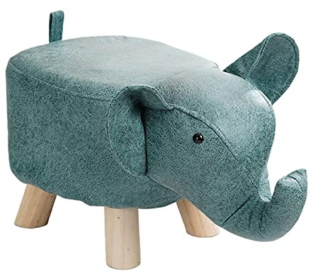 ＡＷＨＡＯ Tabouret Ottoman, Repose-Pieds Animal, Stockage de Bande dessinée Portable Mignon, Tabouret en Bois pour Enfants, Tabouret de thé canapé pour la, Bleu
