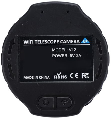 WiFi Trådlös Digital Okularkamera, WiFi Elektroniskt Okular 4MP 2K Videoinspelning för Teleskop och Mikroskop, Inbyggd WiFi-app, 30mm-50mm Okularkompatibel (Svart)