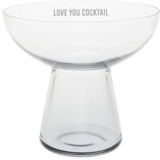 Pavilion Gift Company - Love You Cocktail - Bicchiere da cocktail Margarita senza stelo da 425 ml