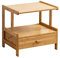 LaYiQimn Drucker Regal Druckerständer Druckerständer Schublade Desktop-Drucker Desktop für Büro Zuhause Scannerständer Faxgeräteständer Kopiererregal Braun/Beige Desktop-Druckerständer