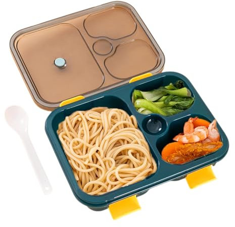 Eoixuqba Lunch Box per bambini, contenitori per il pranzo per bambini - Contenitori per pranzo al sacco per bambini di grande capacità con 4 divisori | Contenitore per salsa, contenitore per il