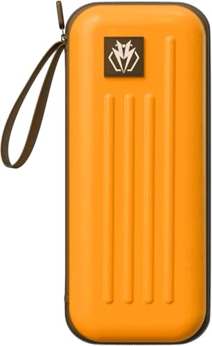 Lavishio Dart Case,Dart Carrying Case Holds 3 Assembled Darts and Accessories Darts Wallet Darts Carrying Case,Built-in Storage Tubes and Pockets (Orange)