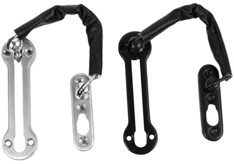 Catena per Porta in Acciaio Inox 2 Pezzi, Chiusura Parziale