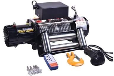 Moteur de treuil électrique 3500lbs/4000 lbs véhicule tout-terrain auto-sauvetage et désincarcération petit treuil grue treuil de véhicule de traction pour tout-terrain(3500 lbs 24V)