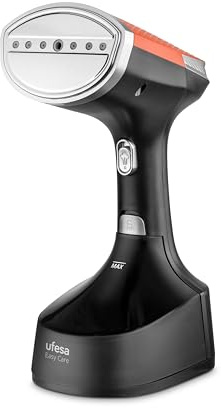 Ufesa Plancha Vertical de Vapor Easy Care 1700W, Elimina Arrugas, Desinfecta y Desodoriza, Vapor Continuo 30 g/min, Lista en 25s, Depósito 300ml, Cabezal Extragrande, Cepillo para Tejidos Gruesos