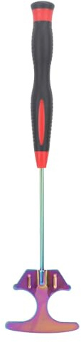 Pala per esche da pesca Pala per esche per gamberetti in acciaio inossidabile con testa pieghevole Manico ergonomico per pesca in mare Pesca su roccia Resistente leggero (Manico Rosso)