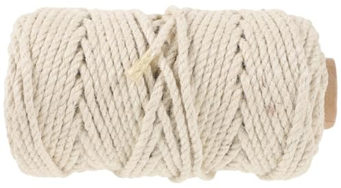 JOINPAYA Corda in Sisal Naturale 5mm 50m per Tiragraffi Fai da Te, Resistente all’Usura e Multifunzione, Rotolo di Ricambio per Alberi e Mobili Graffianti per Gatti, per Riparazione e Uso
