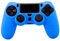 OcioDual Silikon Schutz Hülle Kompatibel mit PS4/Slim/PRO Blau Controller Cover Skin Case Protector Anti-Rutsch Gummi
