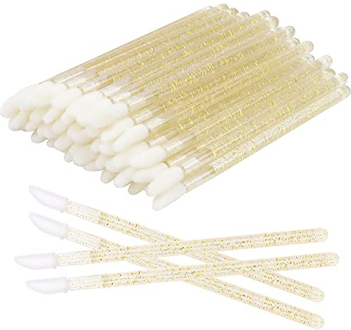 Mekupeu 300 Pieces Disposable Crysal Lip Brushes