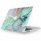 Fancity Hülle Kompatibel mit MacBook Air 13 Zoll 2020 2021 A2337 M1 A2179 A1932, Plastik Hartschale Hülle Nur Kompatibel mit MacBook Air 13 Zoll mit Touch ID 2018-2021, Marble Green