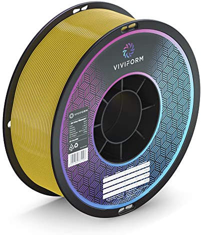 Viviform PLA+ Filament für 3D Drucker | 1kg Rolle | ∅1,75mm +/- 0,03mm | Gelb, VF-PLA106