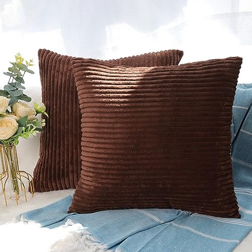 CALIYO Kissenhülle Kord Uni 2er Set, Kissenbezug 40x40 Kissenbezüge für Zierkissen Dekokissen Sofakissen Couchkissen in vielen Farben.