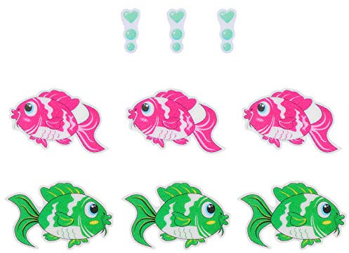 Alipis 18pièces Autocollants Antidérapants Peva pour Salle De Bain Stickers Cartoon Colorés Poissons pour Garçon Fille Sécurisez Le Bain avec Style