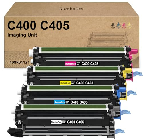 RumbaRex Versalink C400 C405 Drum Unit Replacement for Xerox 108R01121 Imaging Unit Kit for Phaser 6600 Versalink C400 C405 WorkCentre 6655 6605 Printer Drum Cartridge Kit 4-Pack (BK/C/M/Y)