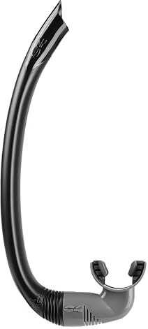 C4 Snorkel MEELTEMI e Sci Rocco Boccaglio Galleggiante Morso in Silicone Anallergico e anatomico Colorazioni Black e Carbon (Black, Sci Rocco - Corto)