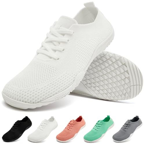 Womens Barefoot Shoes Slip On Trainers Yoga House Gym Workout Sneakers | Walking Running Tennis Ladies Shoes | Zero drop | Breathable Mesh | Lightweight | Comfortable Casual