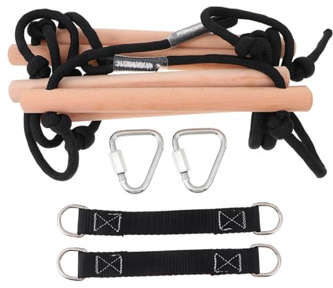 VICASKY Familienfreundliche Holzleiter Kletterspielzeug Für Kinder Polyester-strickleiter Für Stärkere Kinder